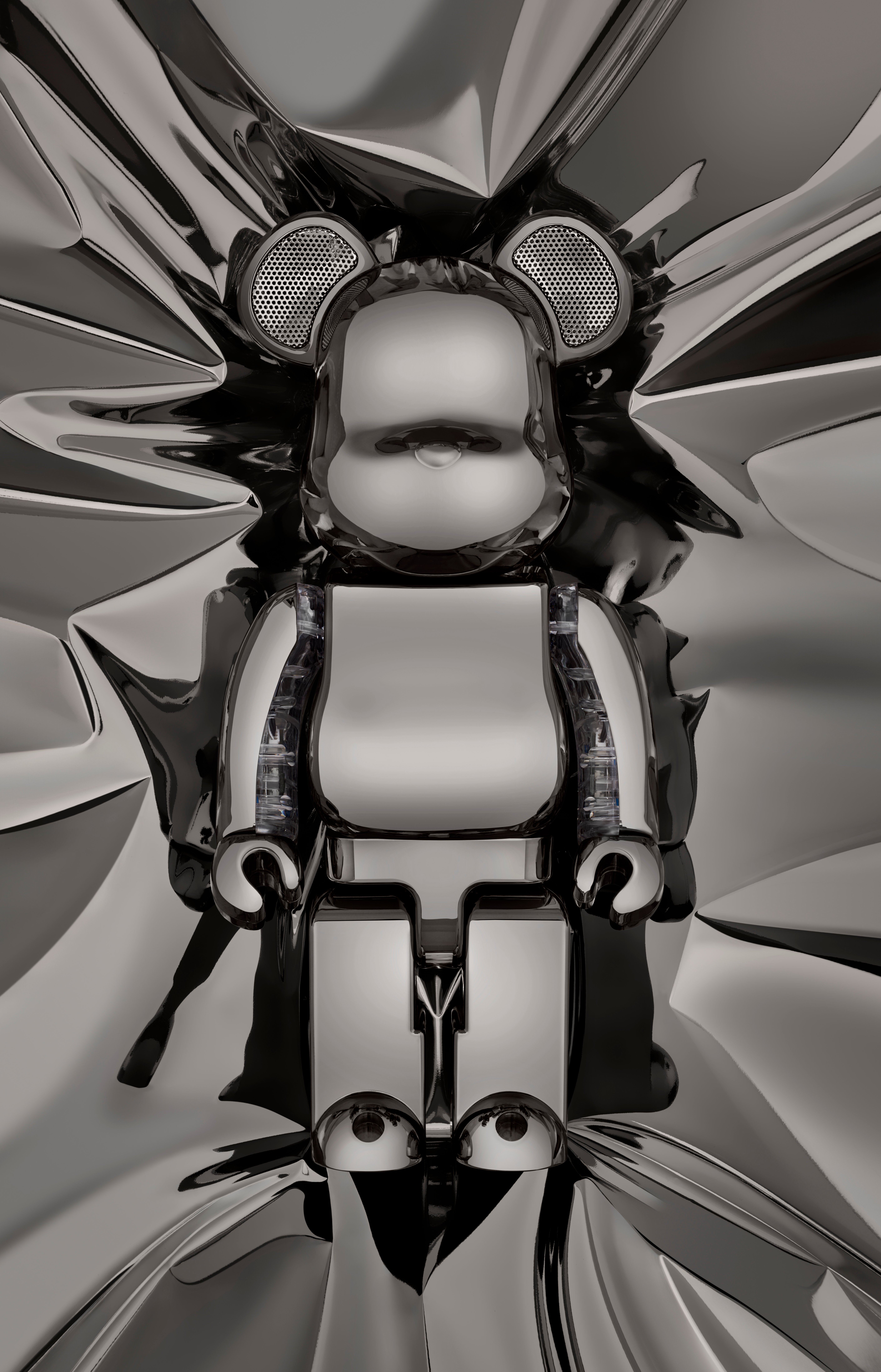Chrome Collection — Platinum abstract ripple