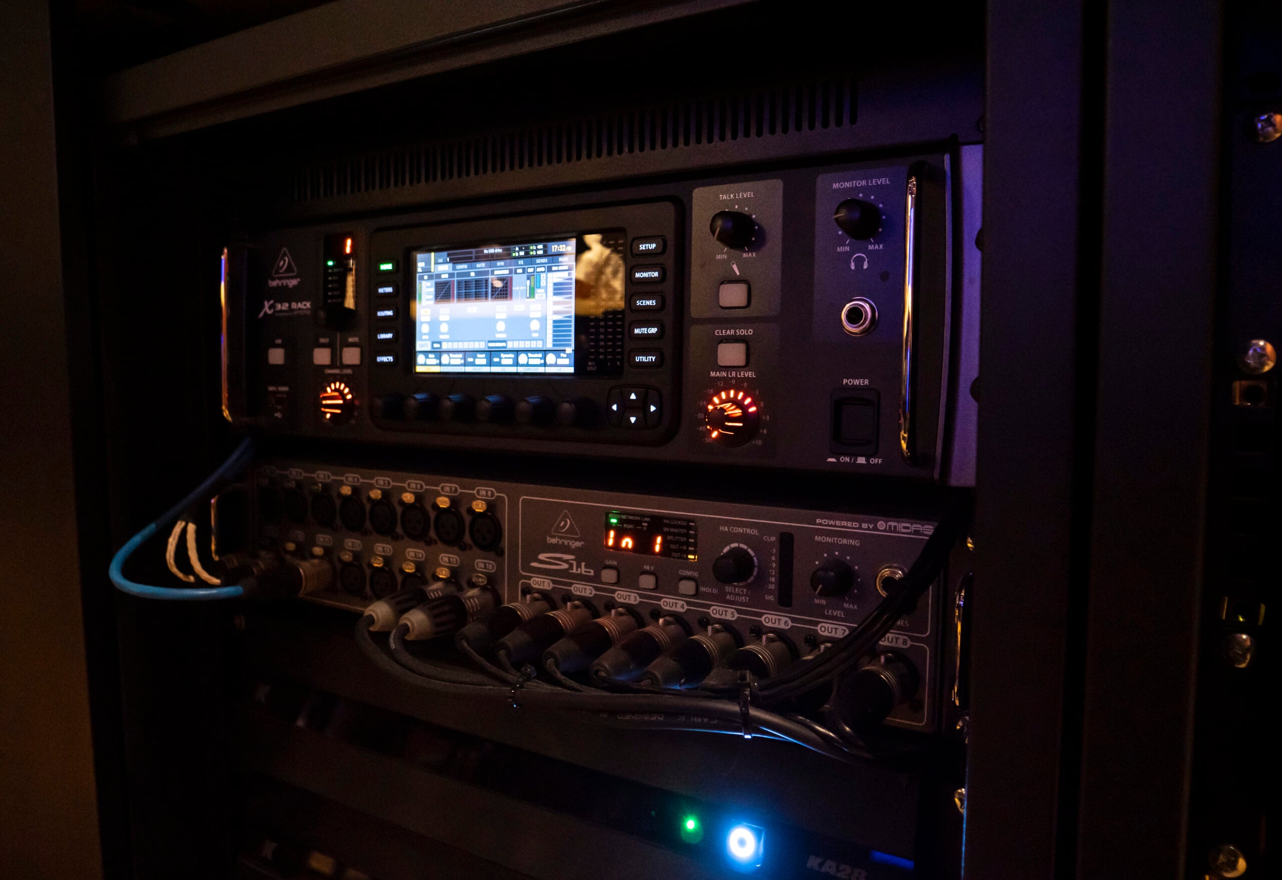 Technician installing slim loudspeakers within a finished interior