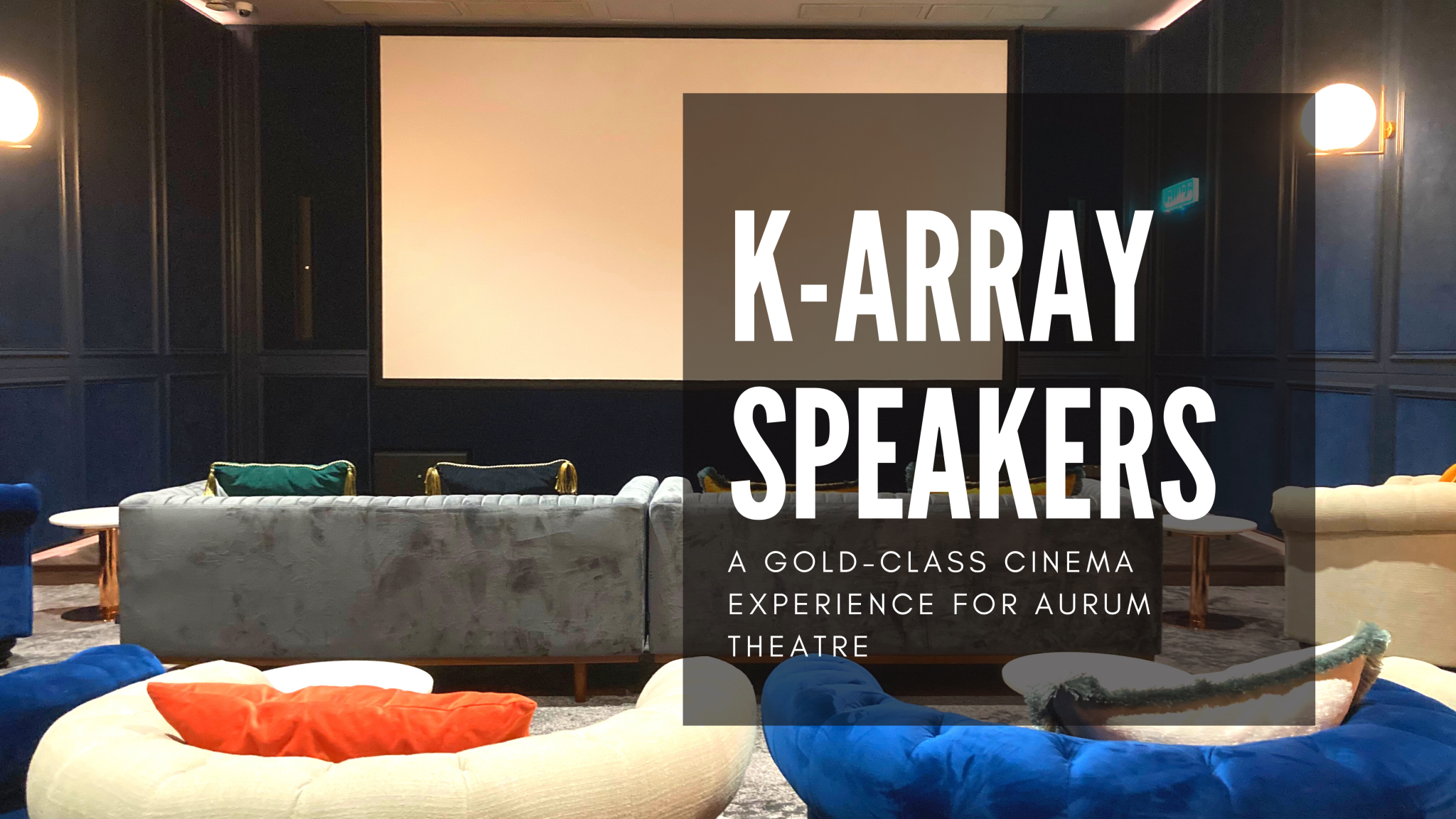 Aurum Theatre luxury cinema suite with slim speaker arrays